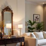 Gold Buffet Table Lamps Set of 2 with White Shades