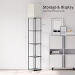 SUNMORY 5-Tier Modern Floor Lamp with Shelves