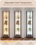 5-Tier Glass Floor Lamp with Remote Control