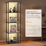 Dimmable Tall Shelf Floor Lamp with Remote