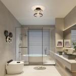 Modern Crystal Semi Flush Mount Ceiling Light
