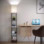 SUNMORY 5-Tier Modern Floor Lamp with Shelves