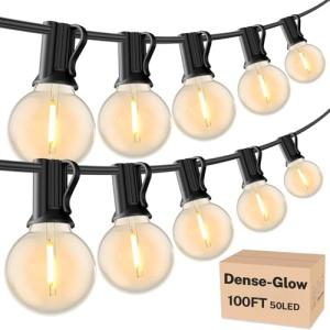100ft G40 LED Outdoor String Lights with Bulbs