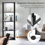 Dimmable Tall Shelf Floor Lamp with Remote