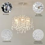 18-Inch Silver Crystal Chandelier for Home Decor
