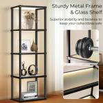 Dimmable Tall Shelf Floor Lamp with Remote