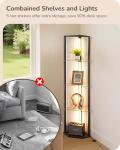 5-Tier Glass Floor Lamp with Remote Control