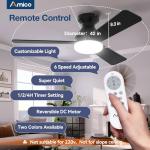 Amico 42-Inch Low Profile Ceiling Fan with Light