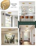 Brushed Gold 3-Light Pendant Ceiling Light