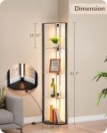 5-Tier Glass Floor Lamp with Remote Control