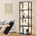 Dimmable Tall Shelf Floor Lamp with Remote