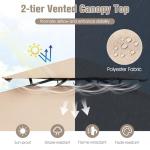 Tangkula 11x5 FT Outdoor Grill Gazebo with Shelves