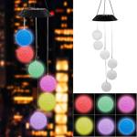 Solar LED Crystal Ball Wind Chime for Gardens