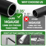 20 FT Telescoping Flag Pole Kit with American Flag