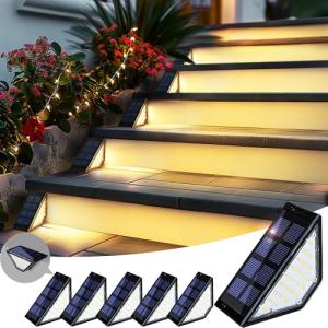 6 Pack Solar Step Lights for Outdoor Spaces