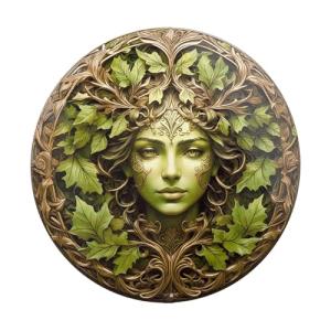 Metal Tree Woman Wall Art for Garden Decor