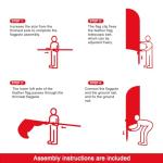 8FT Sale Flag with Pole and Ground Spike