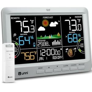 Wireless Indoor Outdoor Weather Station with Clock