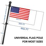 6FT American Flag Pole with Wall Mount Bracket