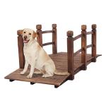 VINGLI 5 ft Wooden Garden Bridge with Rails