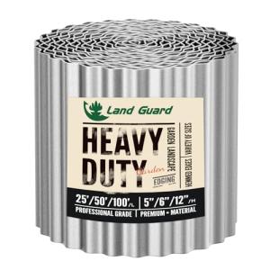 Land Guard Silver Garden Edging Border 6" x 50
