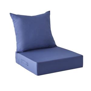 Navy Blue Waterproof Patio Chair Cushions Set