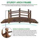 5FT Wooden Garden Bridge with Safety Railings