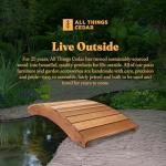 Cedar Wooden Garden Bridge for Backyard Ponds