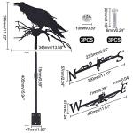 Crow Raven Weathervane for Yard and Garden