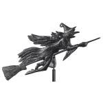 Black Flying Witch Garden Weathervane by Whitehall