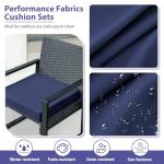 4 Waterproof Outdoor Chair Cushions with Handles