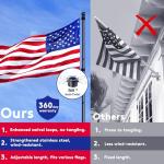 5 FT Tangle-Free Stainless Steel Flag Pole