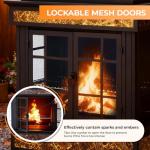 EROMMY 57" Outdoor Wood Burning Fire Pit