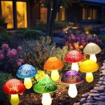 Solar Mushroom Garden Stake Lights – 8 Pack