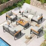 Aoxun 7-Piece Aluminum Outdoor Patio Furniture Set
