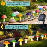Solar Mushroom Garden Stake Lights – 8 Pack