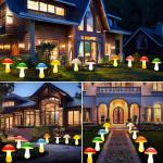 Solar Mushroom Garden Stake Lights – 8 Pack