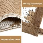 Yamaziot Waterproof Reversible Outdoor Rug 6x9 ft