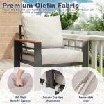 Aoxun 7-Piece Aluminum Outdoor Patio Furniture Set