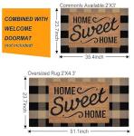 Buffalo Plaid Checkered Outdoor Door Mat 24"x35