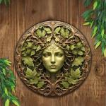 Metal Tree Woman Wall Art for Garden Decor