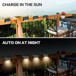 4-Pack Waterproof Solar Deck and Step Lights