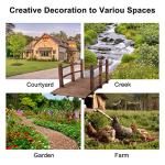 VINGLI 5 ft Wooden Garden Bridge with Rails