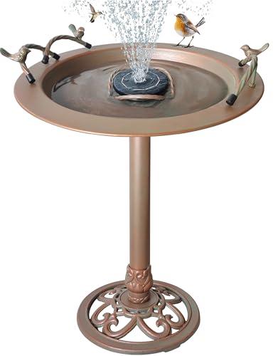28.5" Metal Bird Bath for Yard and Patio