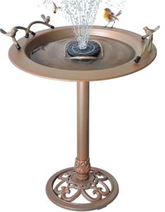 28.5" Metal Bird Bath for Yard and Patio