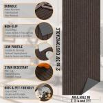 Durable Non-Slip Hallway Runner Rug - 2' x 5