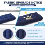Waterproof Navy Blue Outdoor Bench Cushion 48x18x5