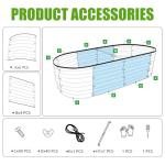 SnugNiture Oval Metal Raised Garden Bed - 2 Pcs