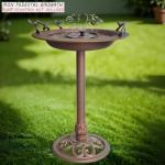 28.5" Metal Bird Bath for Yard and Patio