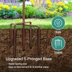 Hand-Painted Metal Bird Bath for Garden Decor